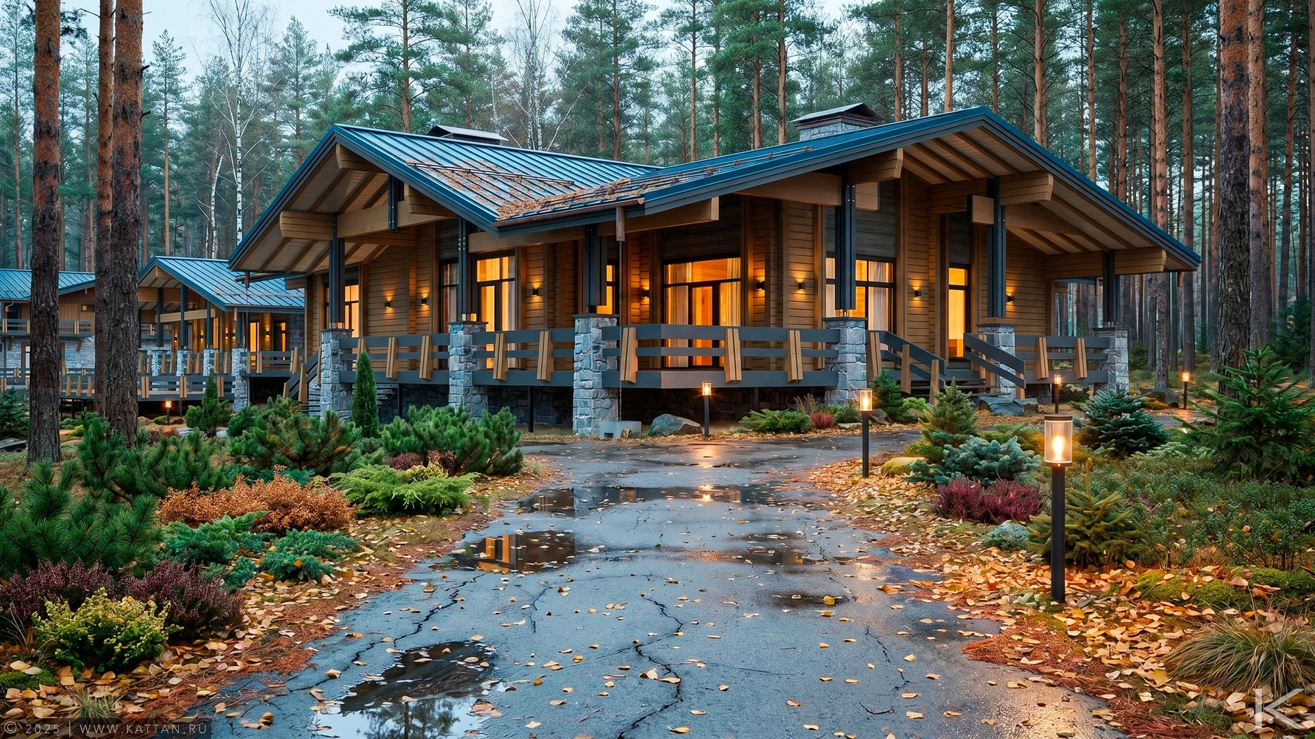 Вилла «Ирбис 2» — дом из клееного бруса, 345 м² · Республика Алтай